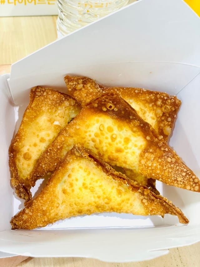 Crab Cheese Triangles.