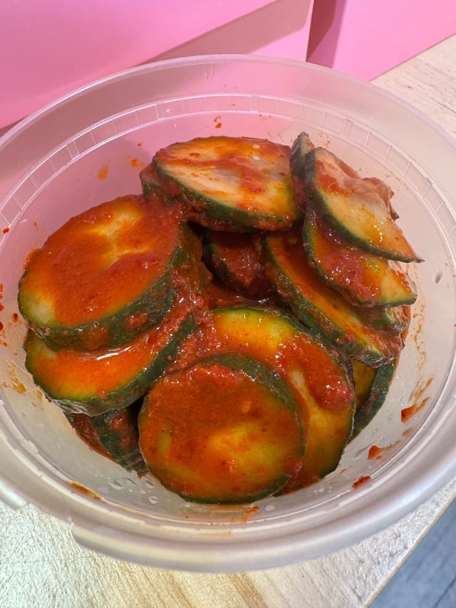 Homemade Cucumber Kimchi (8 oz).