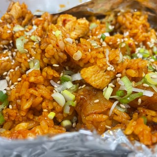 Kimchi Fried Rice with Chicken