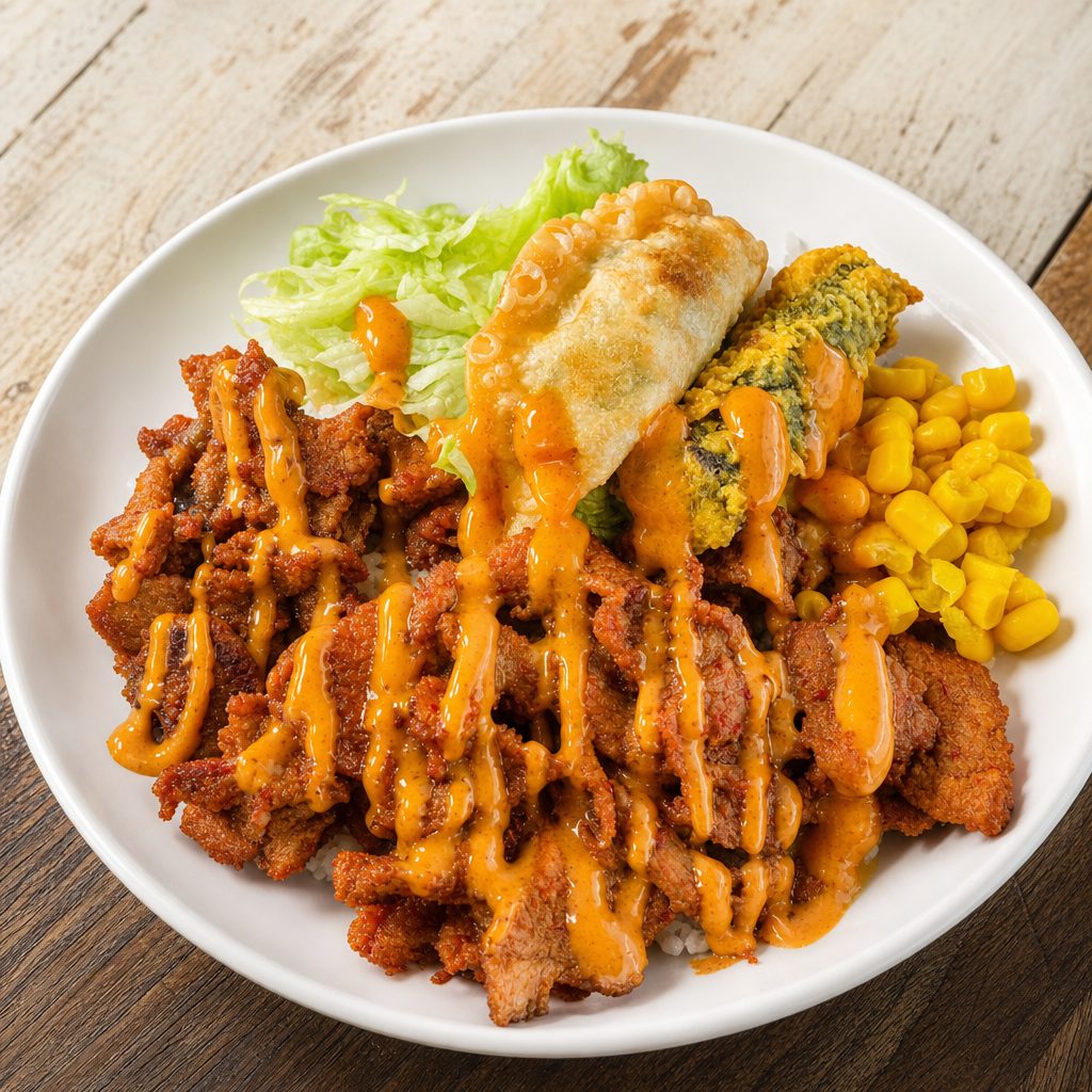 K-Spicy Pork Rice Bowl.