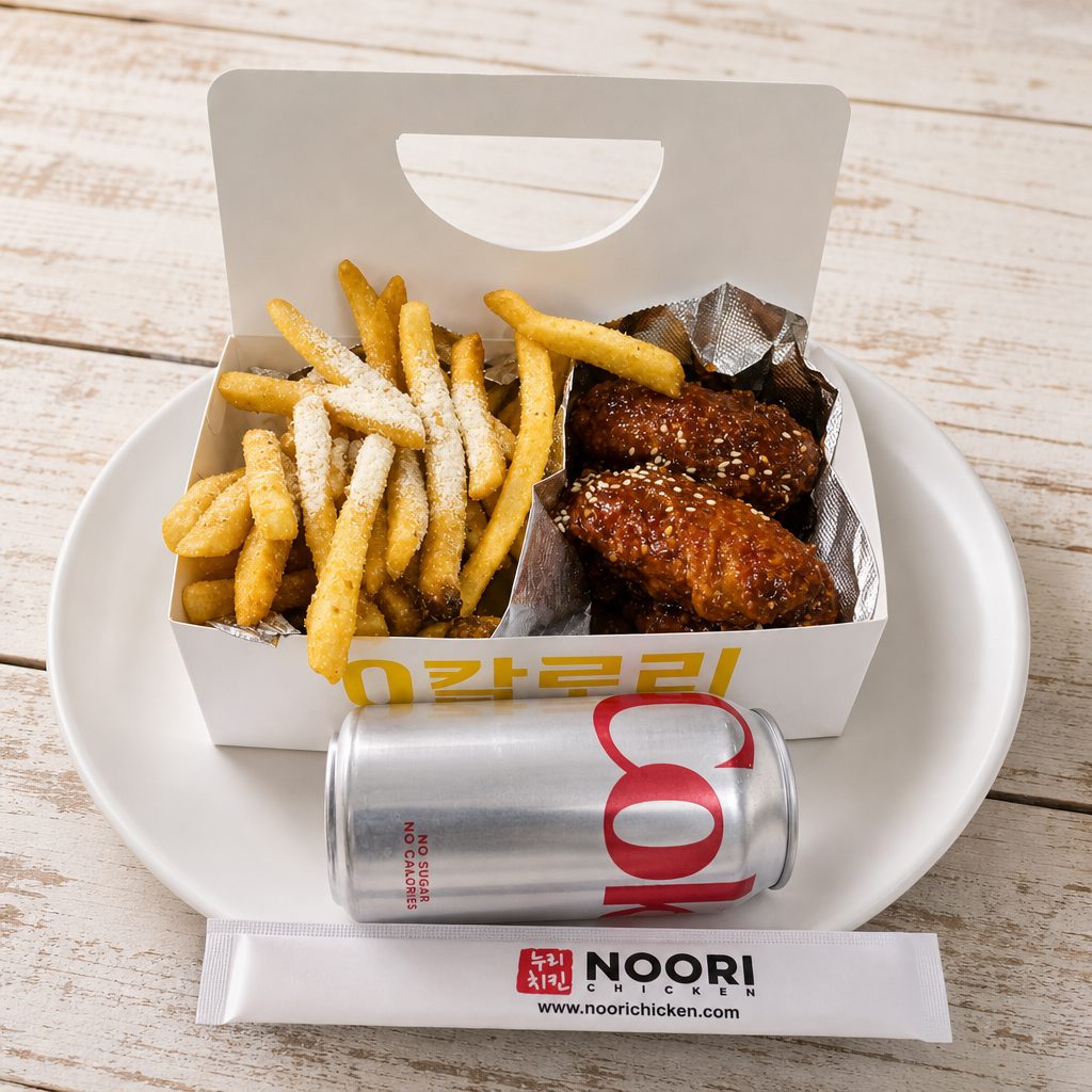 Lunch Wings & Fries & Soda.