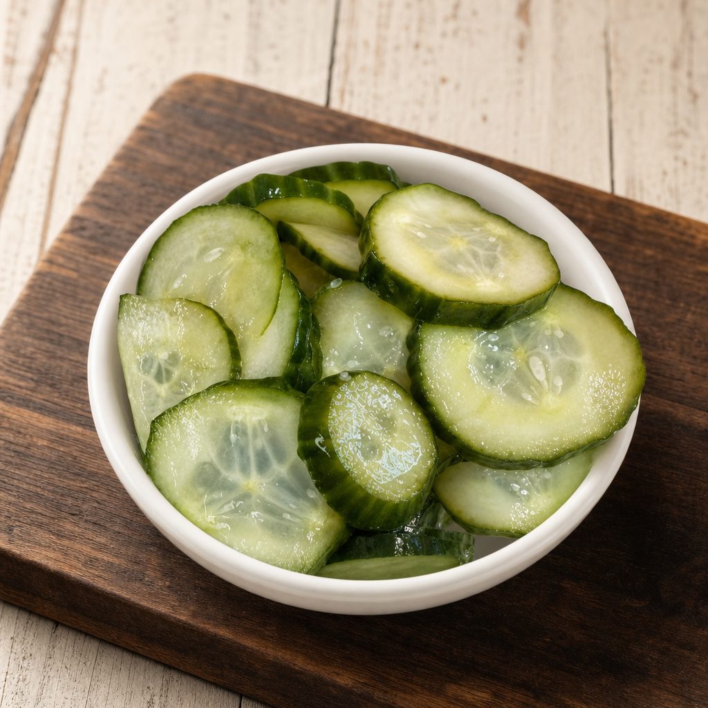 Homemade Cucumber Pickles.