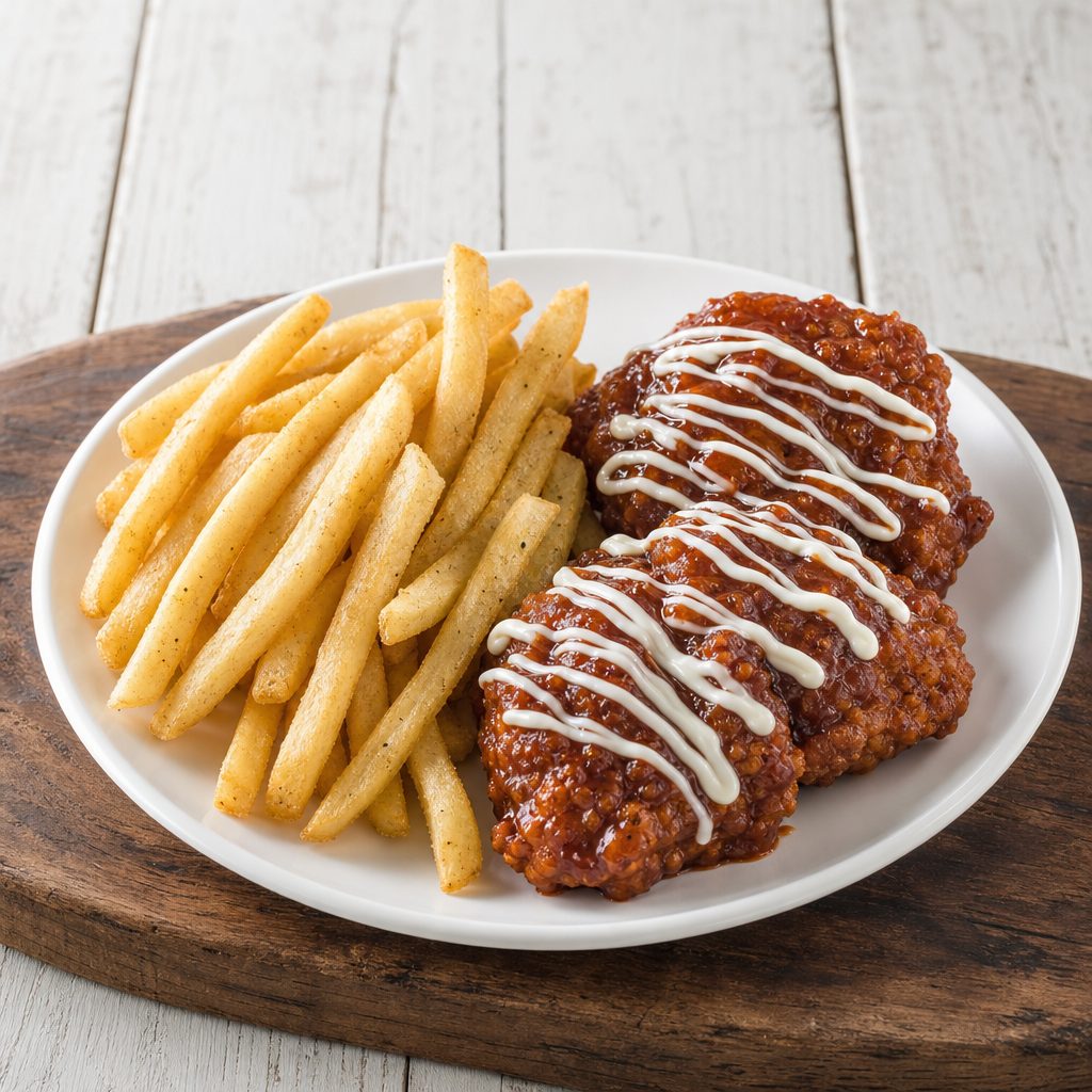 Dinner Jumbo Halal Boneless & Fries.