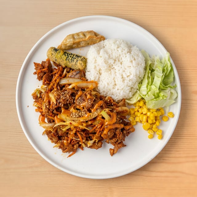 K-Spicy Pork Rice Bowl.