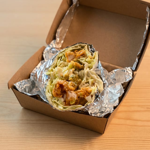 Spicy Ranch Jalapeno Crispy Chicken Wrap.
