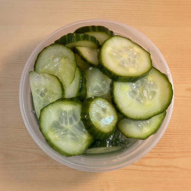 Homemade Cucumber Pickles.